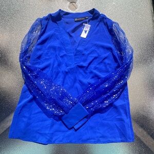 New York & Company Royal Blue Dress Shirt